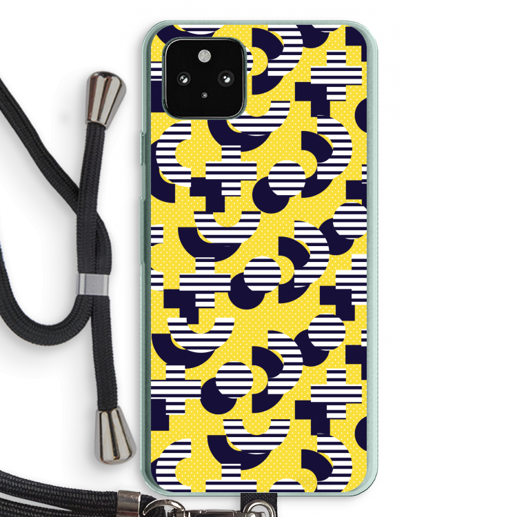 8-bit N°3: Pixel 5a 5G Transparant Hoesje met koord