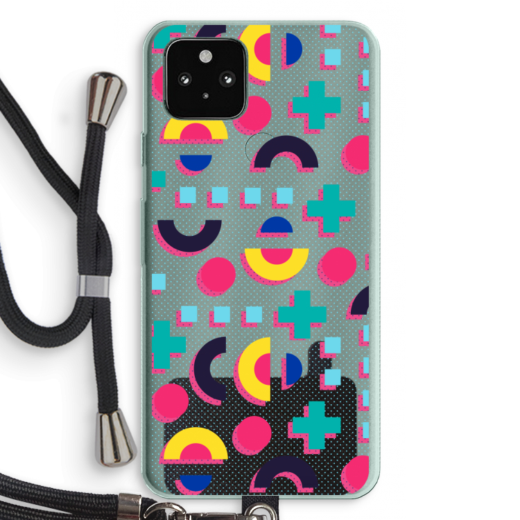 8-bit N°2: Pixel 5a 5G Transparant Hoesje met koord