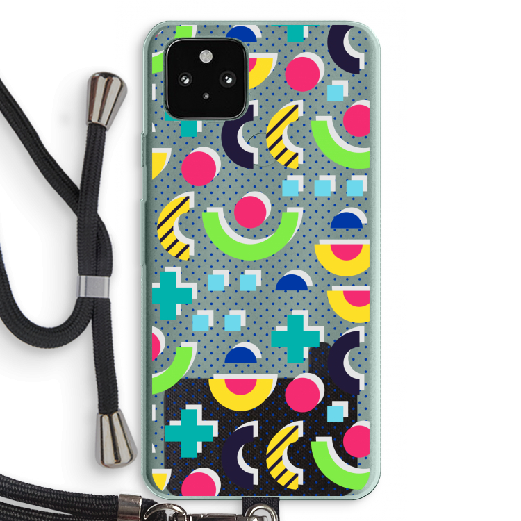 8-bit N°1: Pixel 5a 5G Transparant Hoesje met koord
