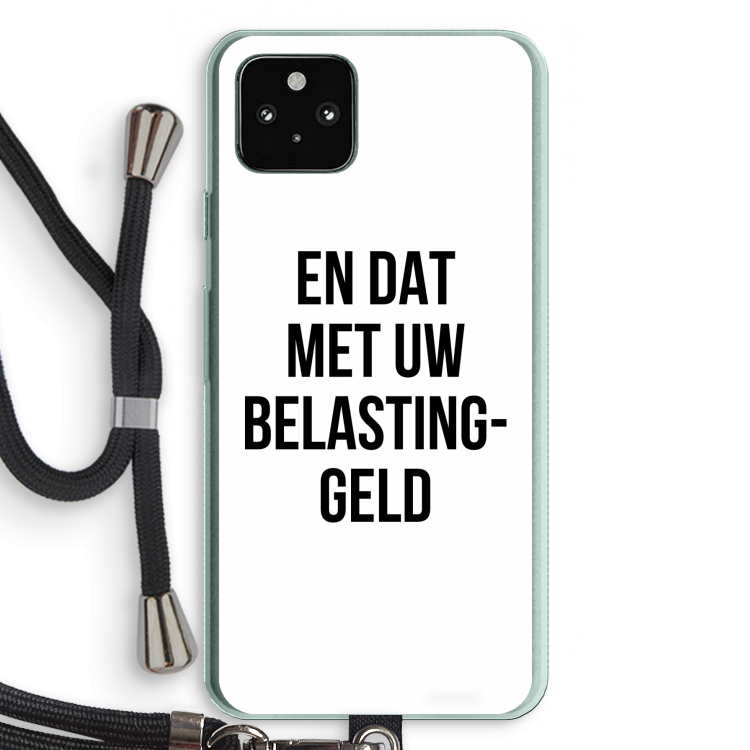 Belastinggeld: Pixel 5a 5G Transparant Hoesje met koord