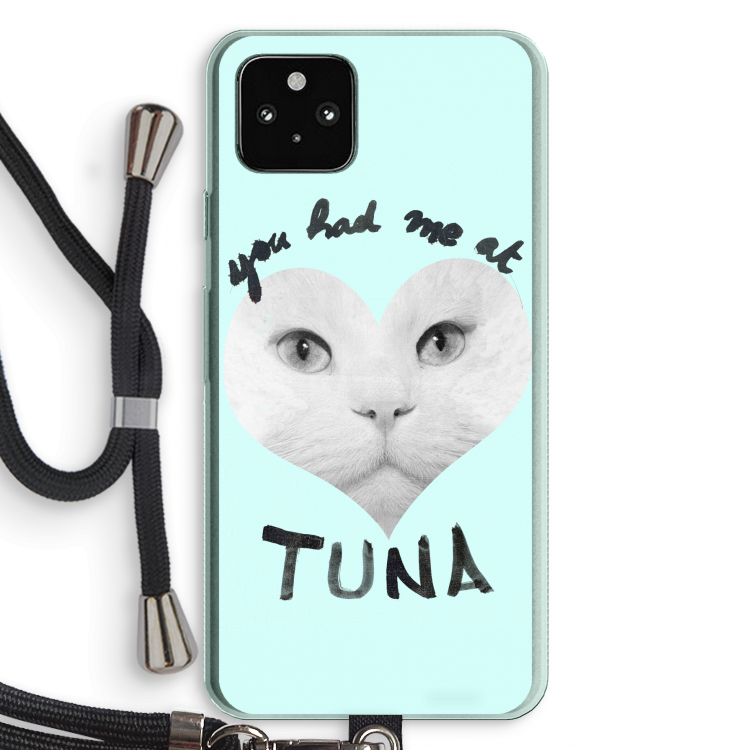You had me at tuna: Pixel 5a 5G Transparant Hoesje met koord