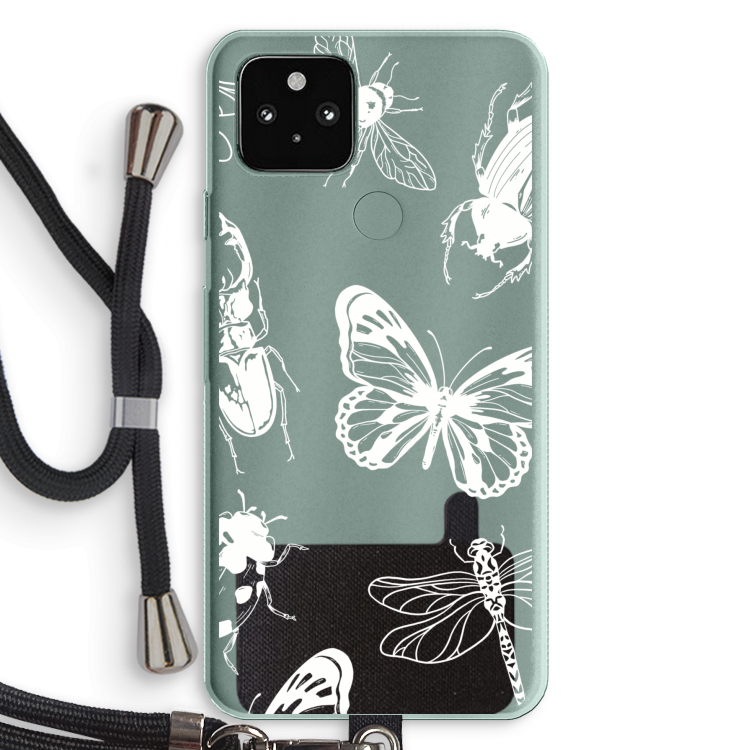 Tiny Bugs: Pixel 5a 5G Transparant Hoesje met koord