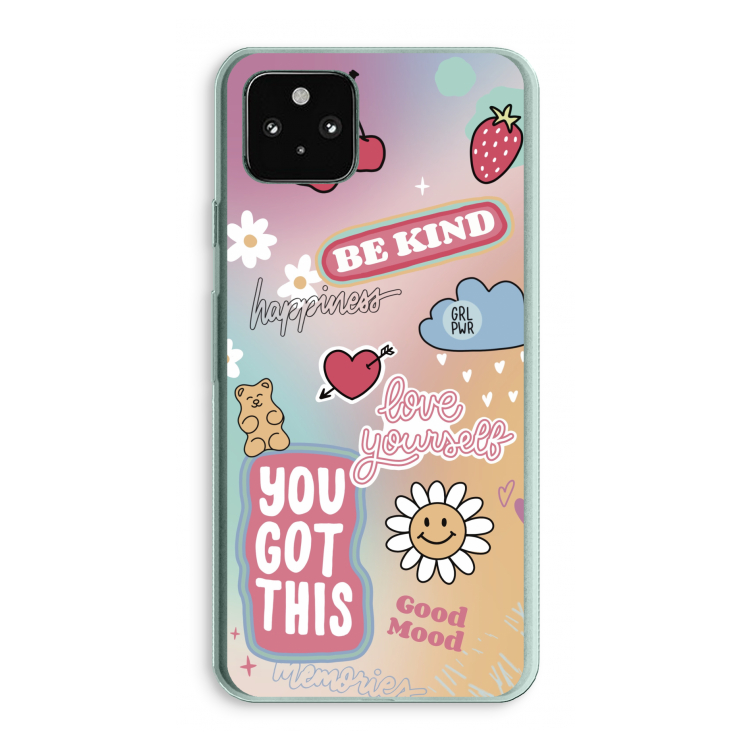 Positivity: Google Pixel 5a 5G Transparant Hoesje