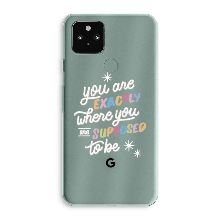 Right Place: Google Pixel 5a 5G Transparant Hoesje