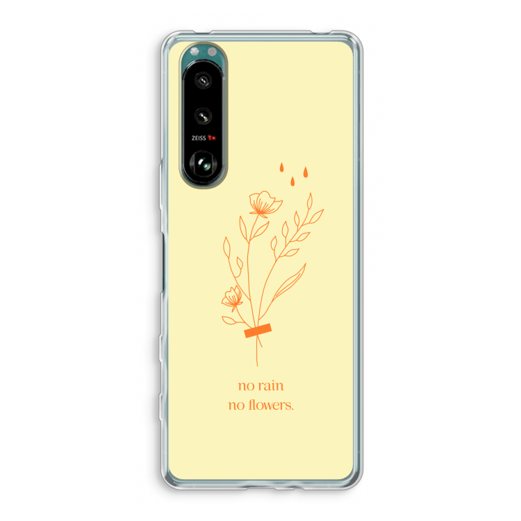 No rain no flowers: Sony Xperia 5 III Transparant Hoesje