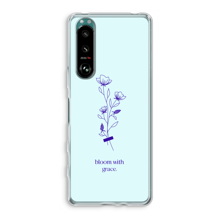 Bloom with grace: Sony Xperia 5 III Transparant Hoesje