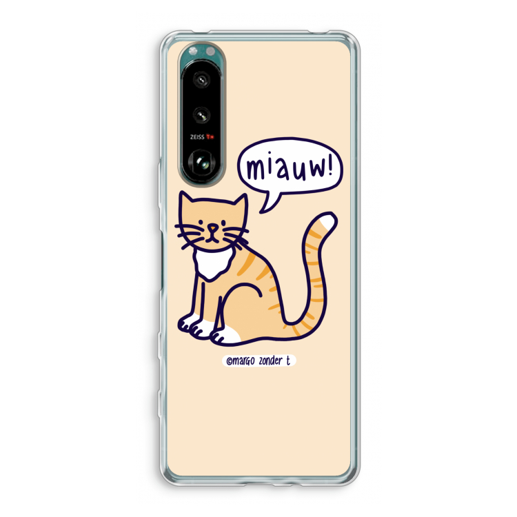 Miauw: Sony Xperia 5 III Transparant Hoesje
