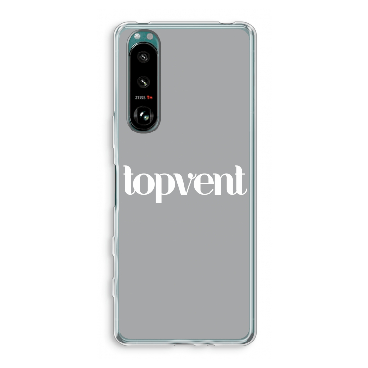 Topvent Grijs Wit: Sony Xperia 5 III Transparant Hoesje
