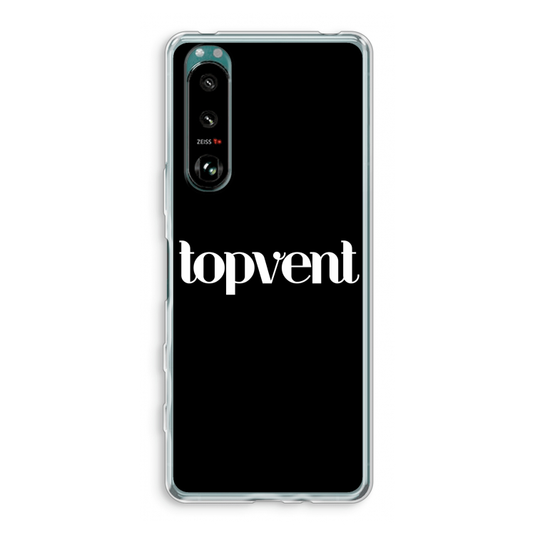 Topvent Zwart: Sony Xperia 5 III Transparant Hoesje