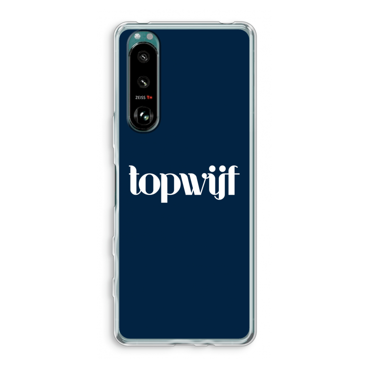 Topwijf Navy: Sony Xperia 5 III Transparant Hoesje