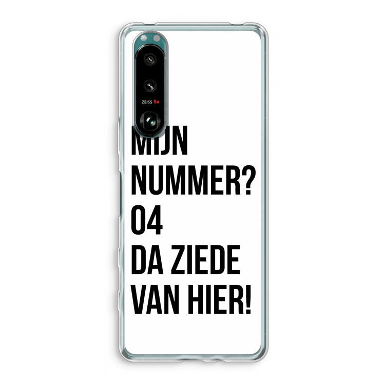 Da ziede van hier: Sony Xperia 5 III Transparant Hoesje