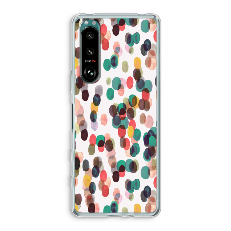 Tropical Dots: Sony Xperia 5 III Transparant Hoesje