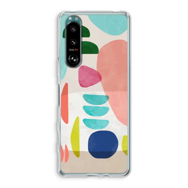 Bold Rounded Shapes: Sony Xperia 5 III Transparant Hoesje