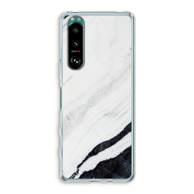 Elegante marmer: Sony Xperia 5 III Transparant Hoesje
