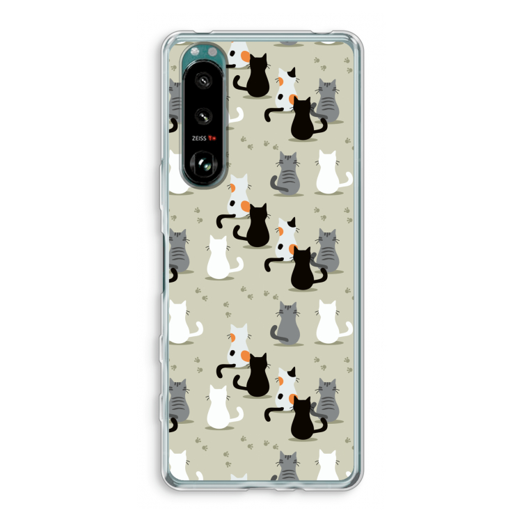 Katten: Sony Xperia 5 III Transparant Hoesje