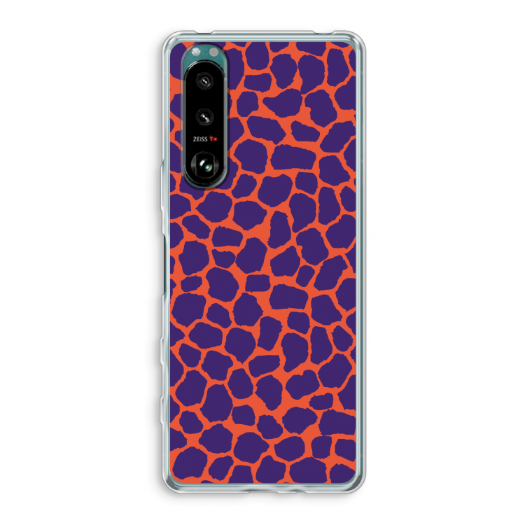 Purple Giraffe: Sony Xperia 5 III Transparant Hoesje