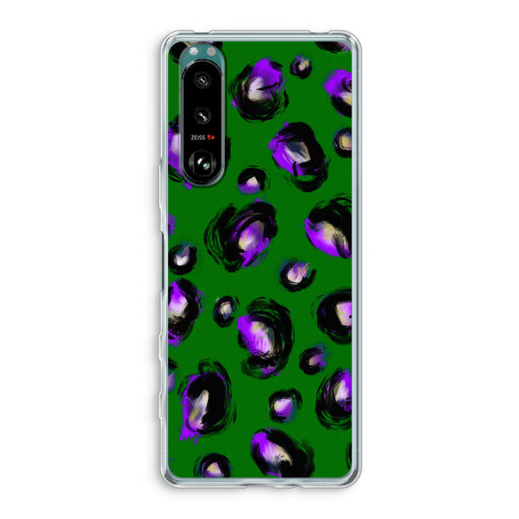 Green Cheetah: Sony Xperia 5 III Transparant Hoesje