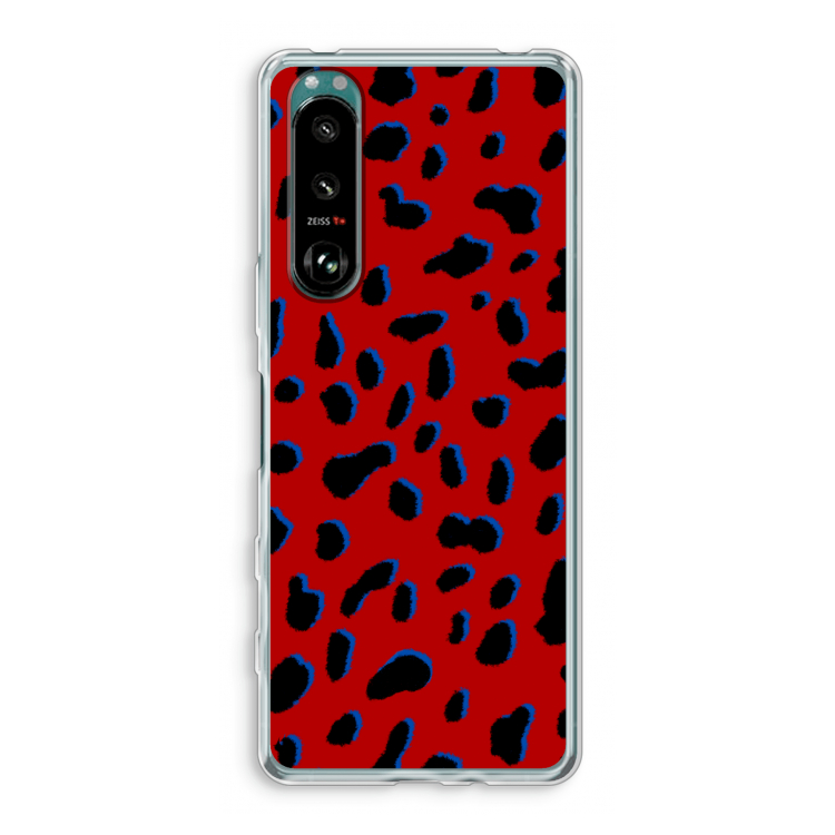 Red Leopard: Sony Xperia 5 III Transparant Hoesje