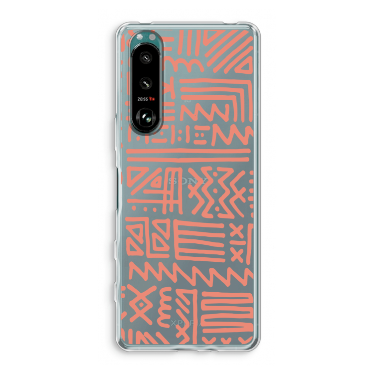 Marrakech Pink: Sony Xperia 5 III Transparant Hoesje