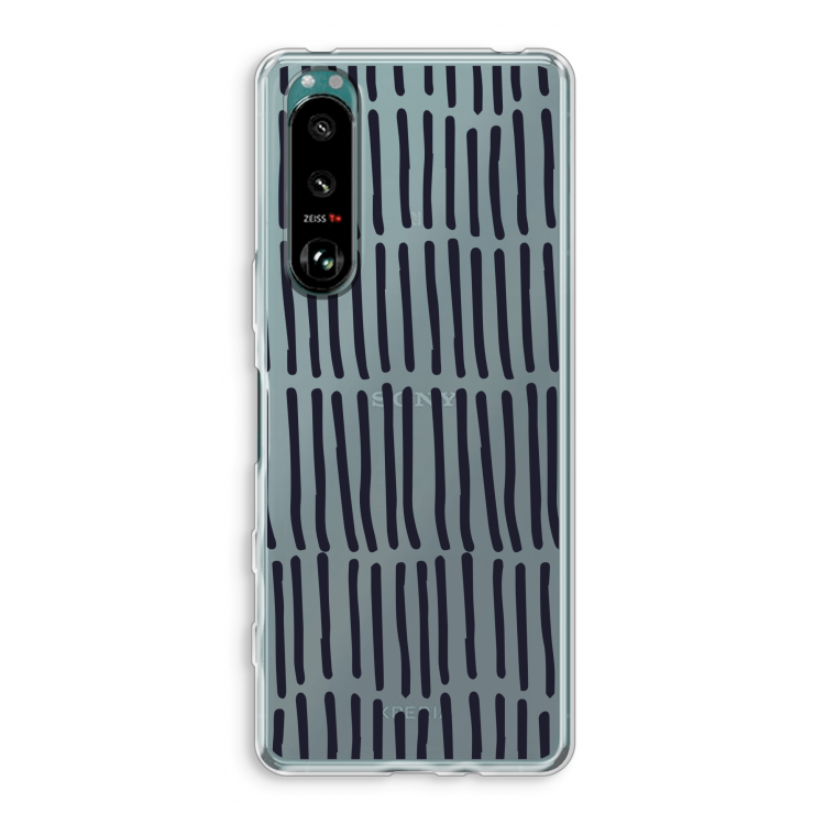 Moroccan stripes: Sony Xperia 5 III Transparant Hoesje