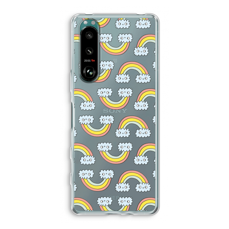 Regenboog: Sony Xperia 5 III Transparant Hoesje