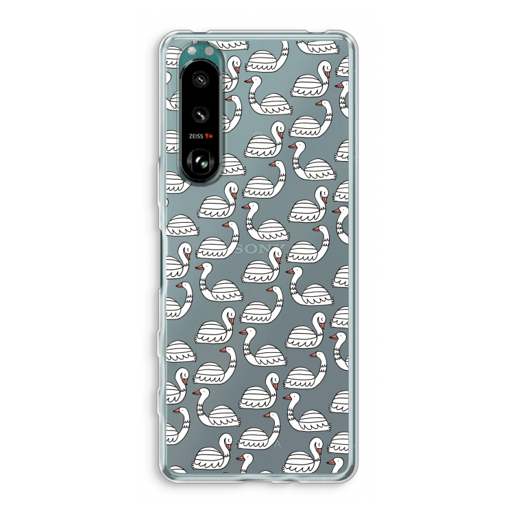 Zwanen: Sony Xperia 5 III Transparant Hoesje