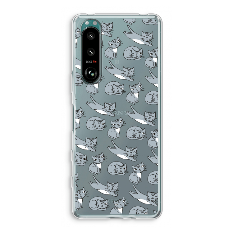 Poezen: Sony Xperia 5 III Transparant Hoesje