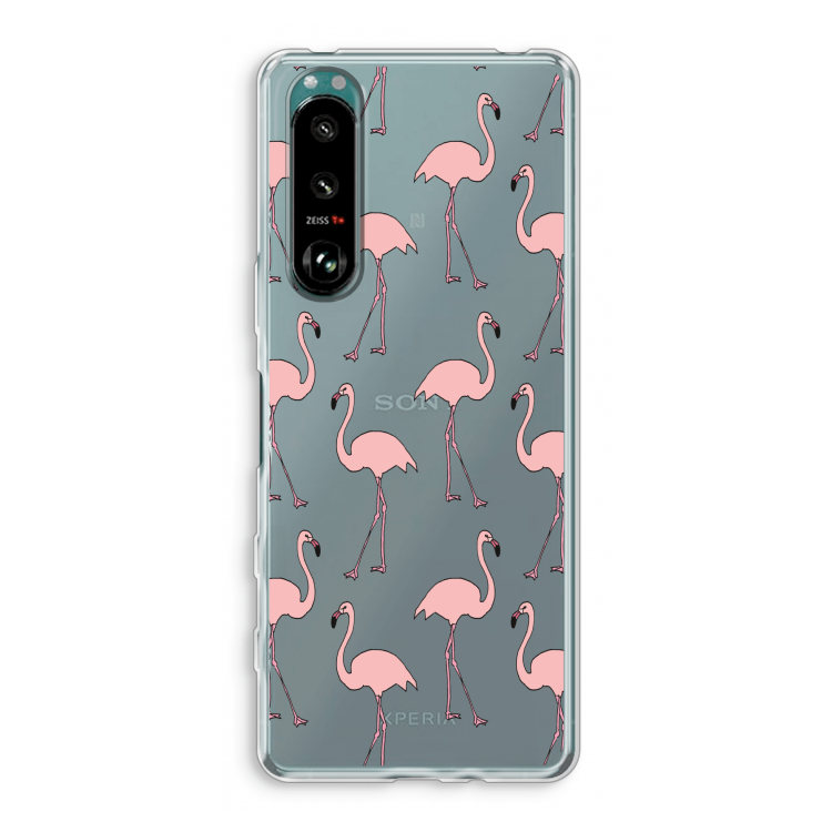 Anything Flamingoes: Sony Xperia 5 III Transparant Hoesje