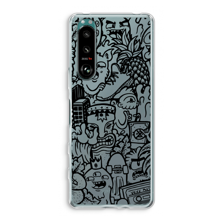 Vexx Black Mixtape: Sony Xperia 5 III Transparant Hoesje