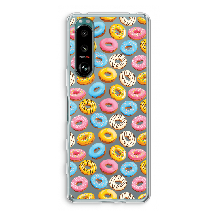 Pink donuts: Sony Xperia 5 III Transparant Hoesje
