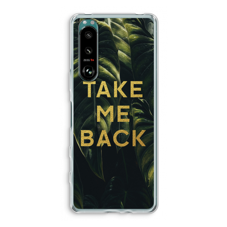 Take me back: Sony Xperia 5 III Transparant Hoesje