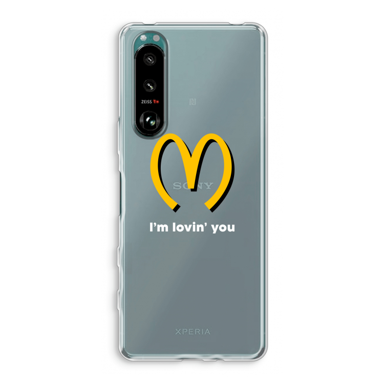 I'm lovin' you: Sony Xperia 5 III Transparant Hoesje