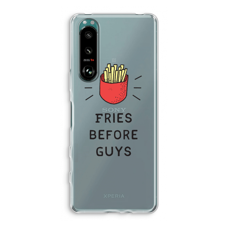 Fries before guys: Sony Xperia 5 III Transparant Hoesje