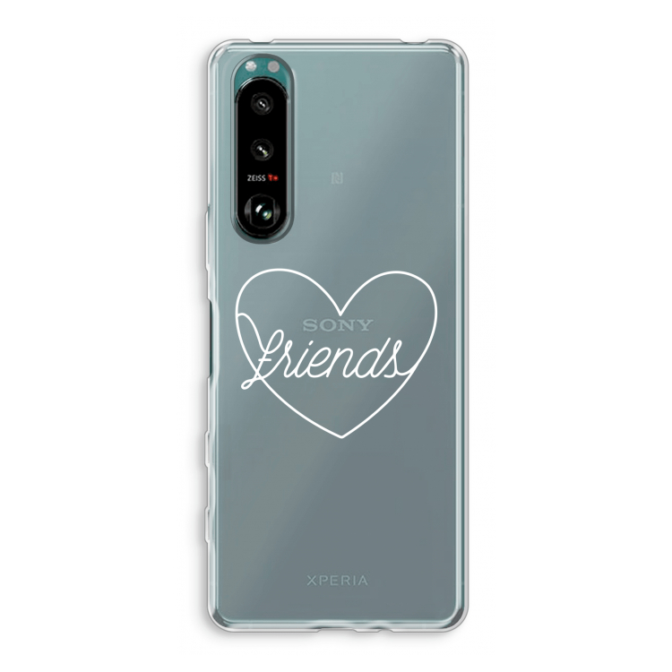 Friends heart pastel: Sony Xperia 5 III Transparant Hoesje