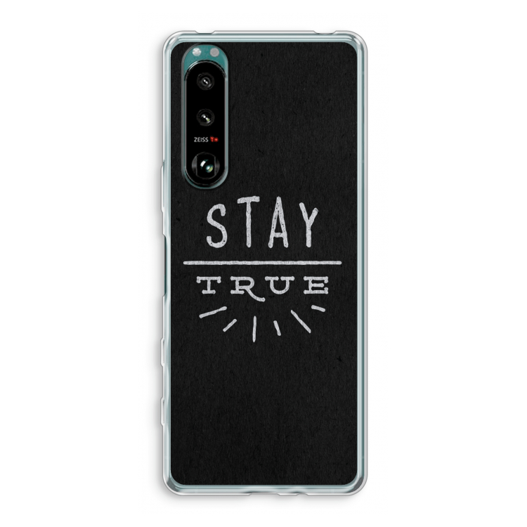 Stay true: Sony Xperia 5 III Transparant Hoesje