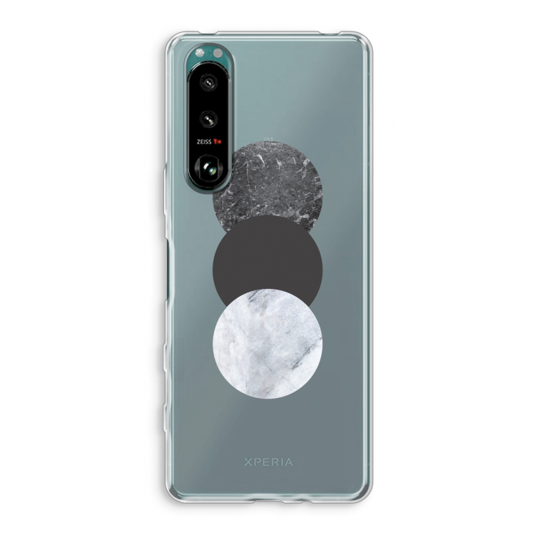 Marmeren cirkels: Sony Xperia 5 III Transparant Hoesje