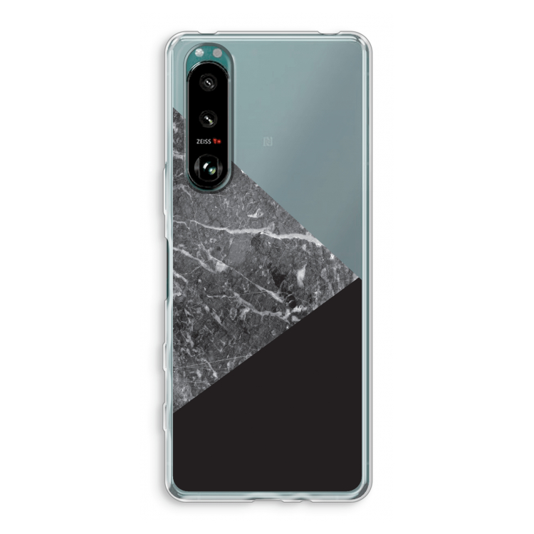 Combinatie marmer: Sony Xperia 5 III Transparant Hoesje