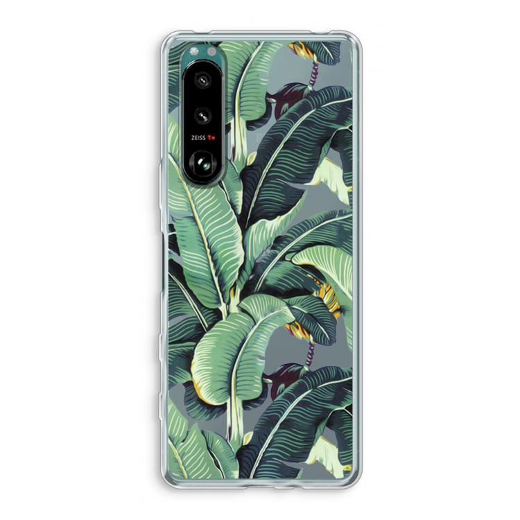 Bananenbladeren: Sony Xperia 5 III Transparant Hoesje