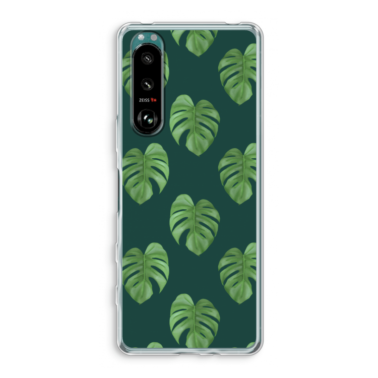 Monstera leaves: Sony Xperia 5 III Transparant Hoesje
