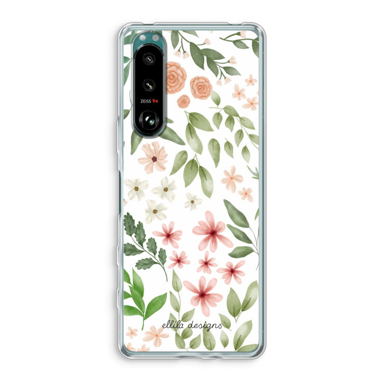Botanical sweet flower heaven: Sony Xperia 5 III Transparant Hoesje