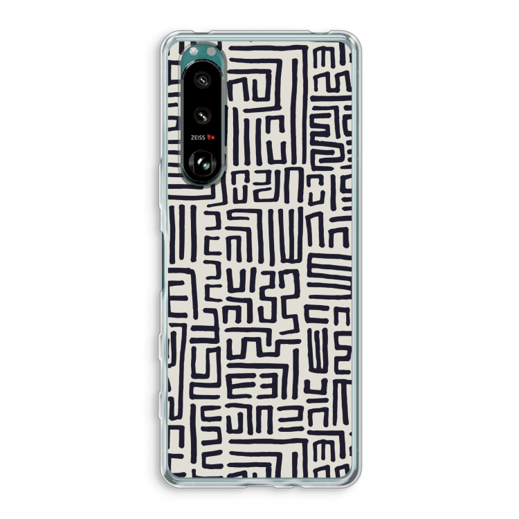 Moroccan Print: Sony Xperia 5 III Transparant Hoesje