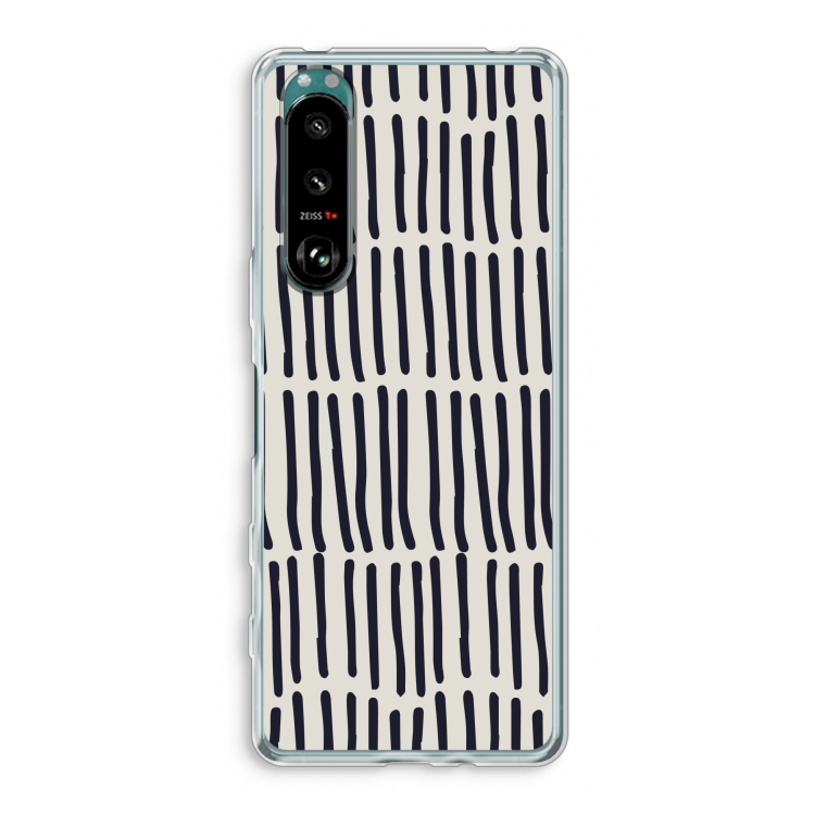 Moroccan stripes: Sony Xperia 5 III Transparant Hoesje