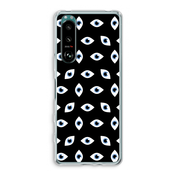 Eyes pattern: Sony Xperia 5 III Transparant Hoesje