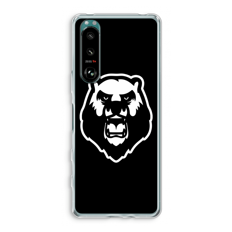 Angry Bear (black): Sony Xperia 5 III Transparant Hoesje