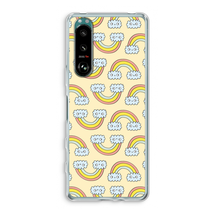 Regenboog: Sony Xperia 5 III Transparant Hoesje