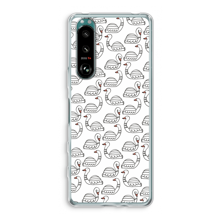 Zwanen: Sony Xperia 5 III Transparant Hoesje