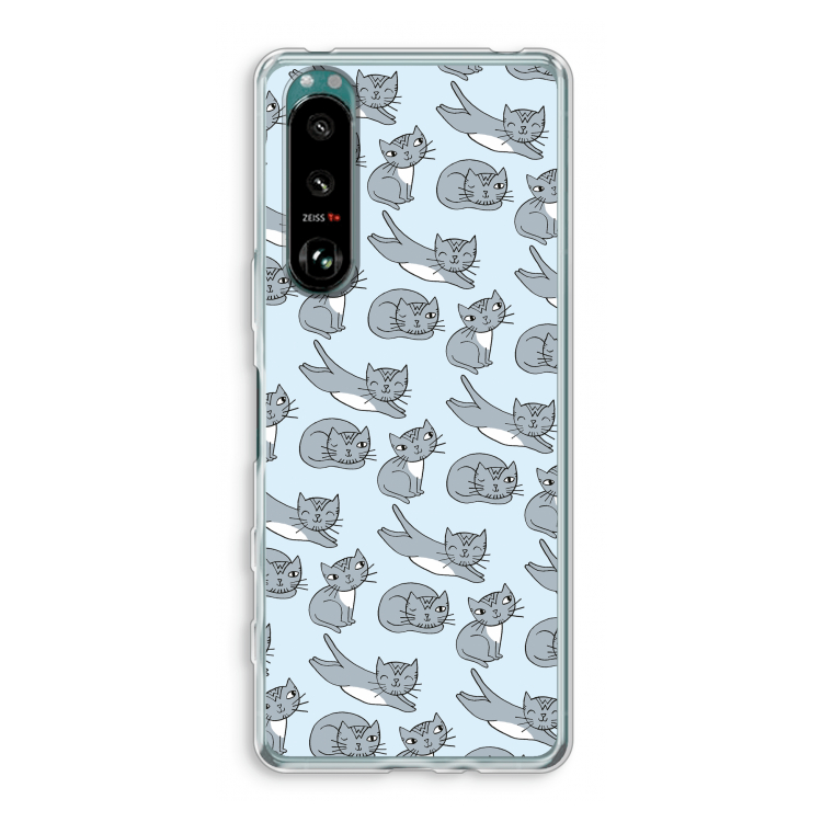 Poezen: Sony Xperia 5 III Transparant Hoesje
