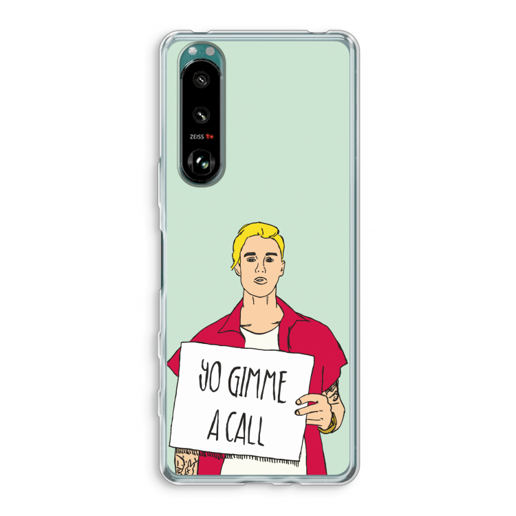 Gimme a call: Sony Xperia 5 III Transparant Hoesje