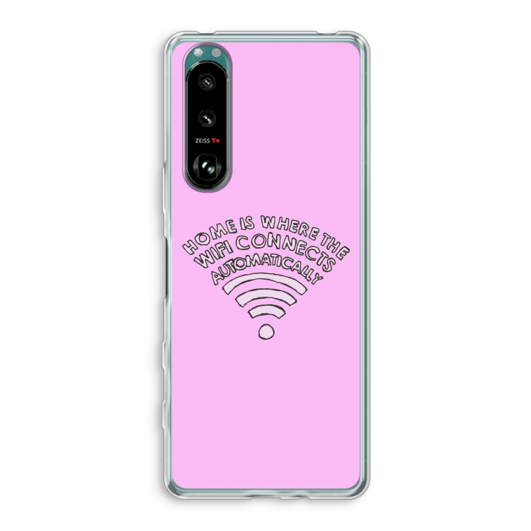 Home Is Where The Wifi Is: Sony Xperia 5 III Transparant Hoesje