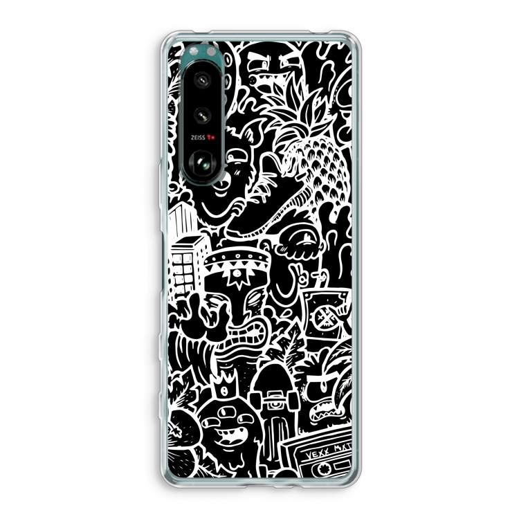 Vexx Black Mixtape: Sony Xperia 5 III Transparant Hoesje